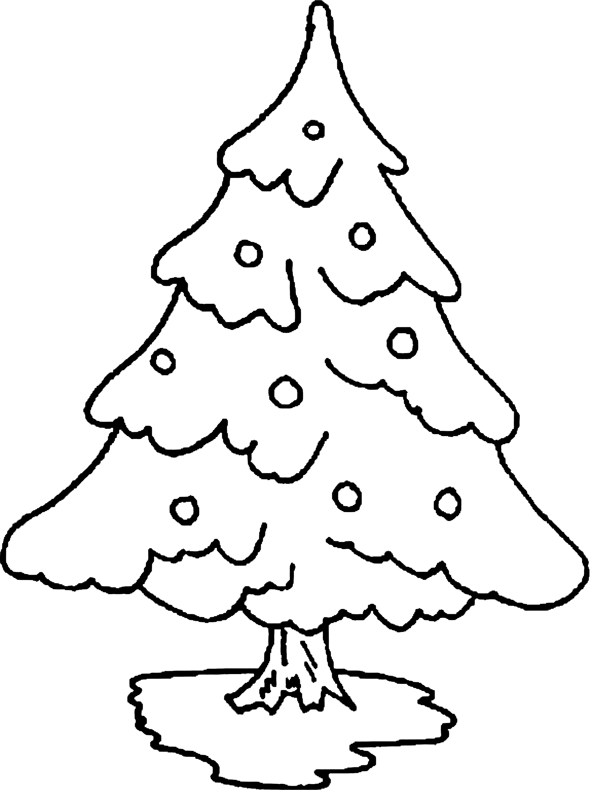 Weihnachtsbaum als Malvorlage